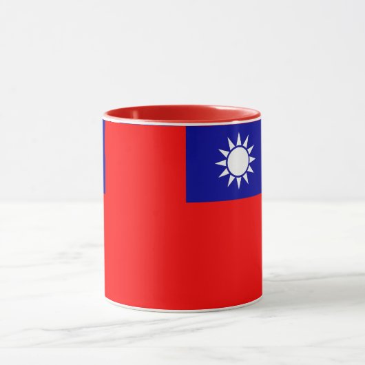 Mug noir Combo avec drapeau de Taïwan (Centre)