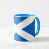 Mug noir Combo avec drapeau d'Ecosse, Royaume-Uni (Devant droit)