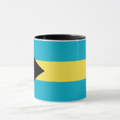 Mug noir Combo avec drapeau des Bahamas (Centre)