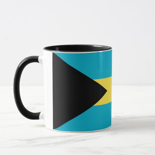 Mug noir Combo avec drapeau des Bahamas (Gauche)