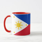 Mug noir Combo avec drapeau des Philippines (Gauche)