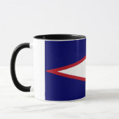 Mug noir Combo avec drapeau des Samoa américaines (Gauche)