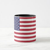 Mug noir Combo avec drapeau des USA (Centre)