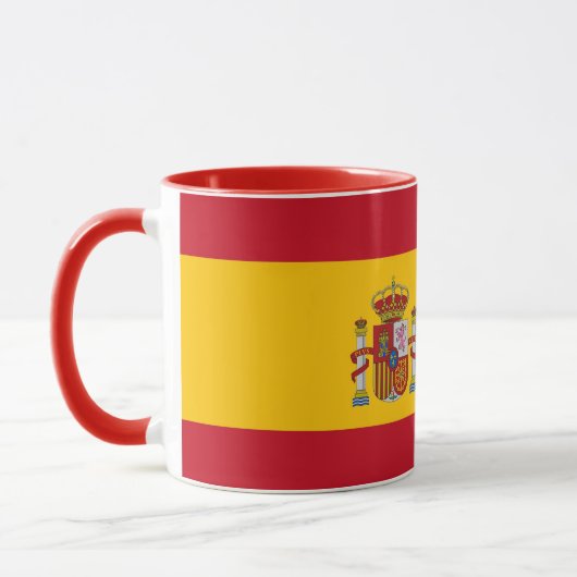 Mug noir Combo avec drapeau d'Espagne (Gauche)