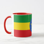 Mug noir Combo avec drapeau d'Ethiopie (Gauche)
