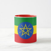 Mug noir Combo avec drapeau d'Ethiopie (Centre)
