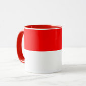 Mug noir Combo avec drapeau d'Indonésie (Devant gauche)
