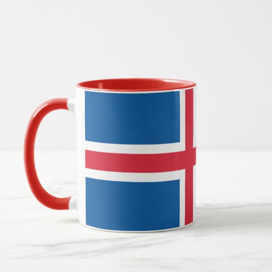 Mug noir Combo avec drapeau d'Islande (Gauche)