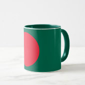 Mug noir Combo avec drapeau du Bangladesh (Devant droit)