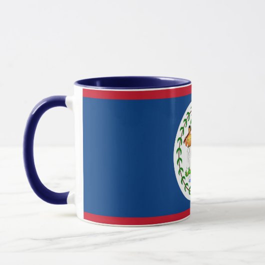 Mug noir Combo avec drapeau du Belize (Gauche)