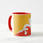 Mug noir Combo avec drapeau du Bhoutan (Devant gauche)