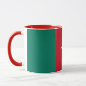 Mug noir Combo avec drapeau du Cameroun (Gauche)