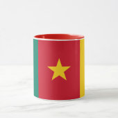 Mug noir Combo avec drapeau du Cameroun (Centre)