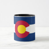 Mug noir Combo avec drapeau du Colorado, USA (Centre)