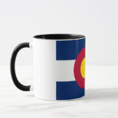 Mug noir Combo avec drapeau du Colorado, USA (Gauche)
