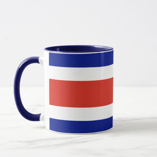 Mug noir Combo avec drapeau du Costa Rica (Gauche)