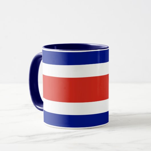 Mug noir Combo avec drapeau du Costa Rica (Devant gauche)