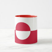 Mug noir Combo avec drapeau du Groenland (Centre)