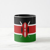 Mug noir Combo avec drapeau du Kenya (Centre)