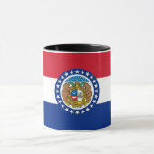 Mug noir Combo avec drapeau du Missouri, USA (Centre)