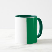 Mug noir Combo avec drapeau du Nigeria (Devant droit)