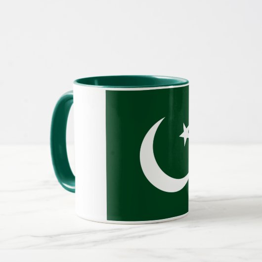 Mug noir Combo avec drapeau du Pakistan (Devant gauche)