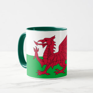 Mug noir Combo avec drapeau du Pays de Galles, Roy