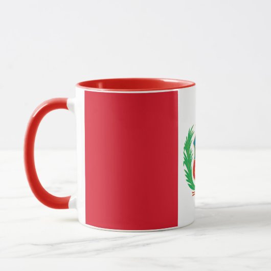 Mug noir Combo avec drapeau du Pérou (Gauche)