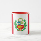 Mug noir Combo avec drapeau du Pérou (Centre)