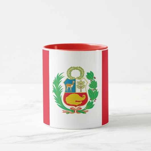 Mug noir Combo avec drapeau du Pérou (Centre)