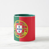 Mug noir Combo avec drapeau du Portugal (Centre)