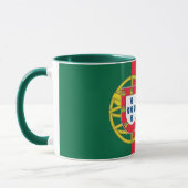 Mug noir Combo avec drapeau du Portugal (Gauche)