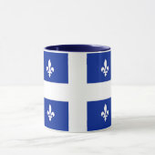Mug noir Combo avec drapeau du Québec (Centre)