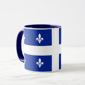 Mug noir Combo avec drapeau du Québec (Devant gauche)