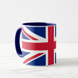 Mug noir Combo avec drapeau du Royaume-Uni