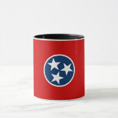 Mug noir Combo avec drapeau du Tennessee, USA (Centre)