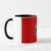 Mug noir Combo avec drapeau du Tennessee, USA (Gauche)