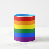 Mug noir Combo avec drapeau Rainbow Pride LGBT (Centre)