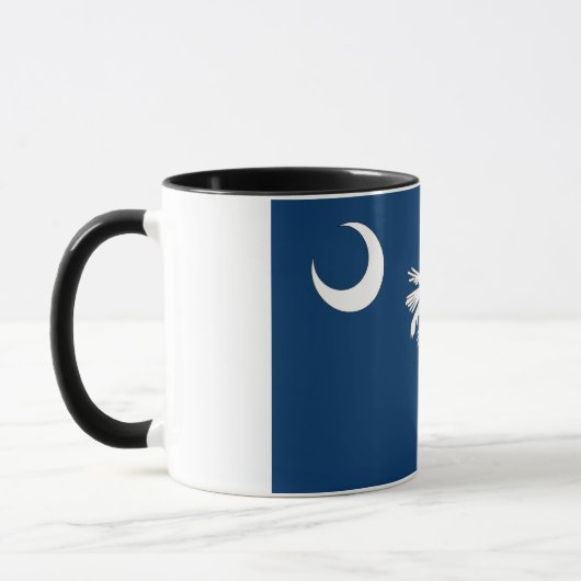 Mug noir Combo avec le drapeau de la Caroline du S (Gauche)