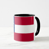 Mug noir Combo avec le drapeau de la Géorgie, USA (Devant droit)
