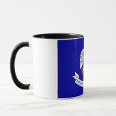 Mug noir Combo avec le drapeau de la Louisiane, US (Gauche)