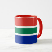 Mug noir Combo avec le drapeau de l'Afrique du Sud (Devant droit)
