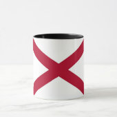 Mug noir Combo avec le drapeau de l'Alabama, USA (Centre)