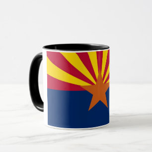 Mug noir Combo avec le drapeau de l'Arizona, USA