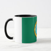 Mug noir Combo avec le drapeau de l'État de Washin (Gauche)