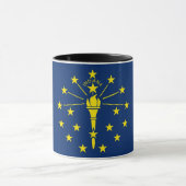 Mug noir Combo avec le drapeau de l'Indiana, USA (Centre)