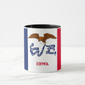 Mug noir Combo avec le drapeau de l'Iowa, USA (Centre)