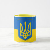 Mug noir Combo avec le drapeau de l'Ukraine (Centre)