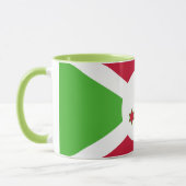 Mug noir Combo avec le drapeau du Burundi (Gauche)