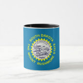 Mug noir Combo avec le drapeau du Dakota du Sud, U (Centre)